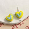 Ins com óleo de amor orelhas de coelho pequenas contas de vidro diy brincos de nicho pulseira colar material atacado