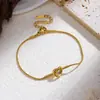 Nuevo Pulsera Trenzada de Acero de Titanio Hecha a Mano Regalo del Día de la Madre Cadena Serpiente Redonda Chapada en Oro Real Joyería que Conserva el Color para Mujeres Venta al por Mayor