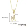 Collar con Colgante de 26 Letras Inglesas Transfronterizo para Mujer Joker Alto Sentido Cobre Circonita Joyería de Letras