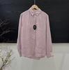 Camisa de linho feminina primavera e verão 2025, retrô, artística, solta, lapela francesa, casaco de peito único, camisa 25267