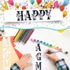 Plantilla de Pintura Recortada con 36 Letras Digitales para Amazon Transfronterizo, Plantilla Auxiliar para Copia de Imágenes DIY, Estampado por Frotamiento