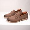 Loafers de cor clara Sapatos de couro casuais masculinos estilo britânico Sapatos de couro genuíno de negócios Anti-veludo Moda Cross-border plus size