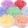 50 cuentas sueltas de vidrio transparente esmerilado en polvo dorado de dos piezas, hechas a mano, para collares, pulseras y pendientes, accesorios de fábrica.