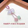 Ágata Roja del Sur Natural Colgante Pequeño de Calabaza Tejido a Mano Pulsera DIY Colgante de Jade Adorno de Calabaza