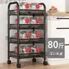 Carrito pequeño estante de piso multicapa cocina estante de almacenamiento móvil estante de bocadillos hogar estante de almacenamiento para artículos de bebé