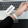 Correa de Reloj Adecuada para Xiaomi Mi Band 11 Flor de Iris Incrustada con Diamantes 8/9Nfc Correa de Muñeca de Cuero Moderna y Versátil para Niñas