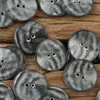 Botão Metálico Irregular Retrô Branco Fosco Curvo Curvo Botão para Terno Suéter Bronze Botão Criativo