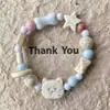 Pulseira Jingdezhen Pulseira de Cerâmica Série Gato Biscoito Design Nicho Fofo Versátil Pulseira