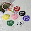 Acessórios para Joias DIY Coloridos Cola Doce Etiqueta de Coração em Inglês Pulseira de Silicone Pingente Pingente de Colar