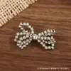 Acessórios de laço com contas de prata estilo coreano, acessórios de cabelo com contas feitos à mão, materiais para decoração de bolsas, materiais para embelezamento de sapatos atacado
