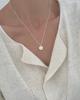 Para el fin de semana Corea del Sur perla de agua dulce natural forma de concha plata esterlina s925 clavícula ins collar temperamento 2023 Nuevo