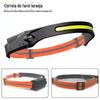 Lanterna de Cabeça LED de Silicone Portátil de Alta Luminosidade com Carregamento USB e Sensor Inteligente para Corrida Noturna Pequena Lanterna de Cabeça Lanterna de Cabeça para Exterior
