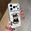 Funda para Teléfono con Etiqueta de Cachorro Bordada Compatible con iPhone 16 Pro Max Funda para Teléfono Apple 17 Funda de Transformación Instantánea Galvanizada