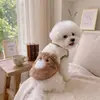 Roupa de Inverno/Outono para Pets com Gola Redonda, Duas Pernas, Lã, Estampa de Desenho Animado, Espessada, Quente, Pode Ser Usada com Guia para Gatos e Cachorros, Roupa para Pets ao Ar Livre