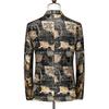 Traje de talla grande para hombre de empuje principal soltero Oeste un botón comercio exterior transfronterizo Amarillo Calado p165