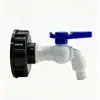 Adaptador de Barril Tonel IBC Más Vendido Transfronterizo Piezas Tapa Azul y Negra Grifo de Plástico de 1/2 Combinación