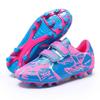 Novos Sapatos de Futebol de Velcro de Primavera e Verão Moda Tênis com Cravos Cano Baixo Tênis Infantil Sapatos de Corrida