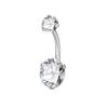 Anillo para el ombligo de acero inoxidable más vendido de Amazon Aliexpress Zircón europeo y americano Uña para el ombligo Amor Mariposa Joyería para piercing