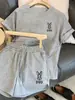 Conjunto Esportivo Casual de Shorts de Manga Curta com Estampa de Rosto Sorridente Transfronteiriço Feminino Emagrecedor Solto Estilo Coreano Conjunto de Duas Peças Estudante Tendência