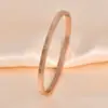 1 Peça Pulseira Fina Circular Três Cores Estilo Europeu e Americano Transfronteiriça para Mulheres, Dourado, Prata, Ouro Rosa, Fashion, Versátil, Luxo Leve, Simples de Aço Titânio
