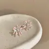 Brincos de Fogos de Artifício Rosa Perolados com Design de Nicho Ultra-Requintado, Brincos Elegantes de Novo Estilo, Brincos Únicos e Bonitos