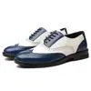 Nuevos Zapatos de Cuero Brogue Formales Casuales de Negocios para Hombre de Primavera y Otoño Tendencia Juvenil Moda Versátiles Zapatos para Hombre de Talla Grande