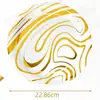 Padrão Mármore Dourado Suprimentos de Mesa para Festa de Aniversário Festival Garfo Colher Prato de Jantar Talheres para Cozinha de Jantar Utensílios para Bebidas