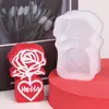 Molde de Silicone para Fazer Velas Perfumadas com Letras Longas, Rosa, Tulipa, Bolo Mousse, Ornamento de Gesso DIY