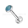 Unha de Orelha de Titânio F136 Pedra Olho de Gato Unha de Lábio Unha Enterrada Corpo de Liga de Titânio G23 Joia para Body Piercing Unha Simples de Osso de Orelha Olho de Gato