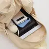 Mochila Casual Simples Transfronteiriça Nova Cor Sólida Versátil para o Dia a Dia Esportes Versão Coreana Moda de Nicho Mochila Escolar para Estudante
