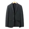 Primavera Otoño Nuevo Traje de Chaqueta para Hombre de Edad Media y Joven Solapa Lisa Color Sólido Un Botón Simple Casual Versátil Traje de Hombre