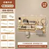 Textura de Madera Maciza Estante de Almacenamiento sin Taladro Estante de Exhibición para Montar en Pared Estante Divisor para Colgar en la Pared Estante de Almacenamiento para Entrada Estilo para Montar en Pared