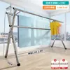 Varal de Roupas de Aço Inoxidável, Varal Dobrável Interno/Externo, Cabide de Roupas Dupla Haste para Varanda, Varal Dobrável Espessado em Forma de X E18