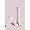Botas largas blancas para mujer, tacones altos elegantes de punta fina, botas largas de otoño e invierno para mujer, botas de montar para mujer estilo 2025 para primavera y otoño