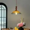 Nova luminária pendente pequena estilo chinês vintage em forma de botão, lustre artístico retrô para quarto e cabeceira, luminária de proteção ocular para balcão de bar de entrada, arte em ferro