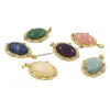 WT-P1985 Exquisitos Pendientes Clásicos con Forma de Huevo de Ganso, Recorte de Turquesa y Lapislázuli, con Circonitas de Oro de 18k, Colgantes para Mujeres, Joyería