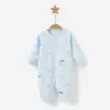 Mameluco para bebé para primavera, otoño e invierno, mameluco de algodón puro para recién nacido, pijama de capa base unisex para niño pequeño, conjunto cálido, ropa de bebé