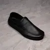 Zapatos de Hombre, Zapatos de Cuero de Piloto, Zapatos Casuales de Moda de Gama Alta para Hombre, Zapatos tipo Beanie de Suela Blanda