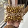 Brochetas Decorativas de Bambú Creativas al por Mayor con Cuentas de Madera Doradas y Plateadas, Brochetas de Bambú Desechables para Cócteles y Frutas