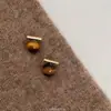 Aretes Ovalados Estilo Maillard Castaño Caramelo para Mujer, Aretes Vintage Otoño e Invierno, Novedad 2025