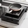Prateleira de Armazenamento para Cozinha Tampa de Fogão a Gás de Aço Carbono Utensílios de Cozinha Suporte para Tampo de Fogão a Gás Fogão de Indução Prateleira de Bancada