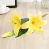 Lírio Simuladp Transfronteiriço 3 Cabeças Multi-Cabeças Atacado Display de Mesa Flor Decorativa Lírio Selvagem Simuladp Buquê de Casamento
