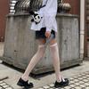 Calcetines de Red Sexy de Seda Negra JK Finos de Verano Populares en Internet de Tubo Largo por Encima de la Rodilla Medias Cortas Medias hasta el Muslo para Niños