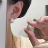 Brincos de Gota Prateados Escovados Estilo Francês de Design de Nicho, Brincos de Luxo Leve de Alta Qualidade, Acessórios de Orelha Versáteis da Moda