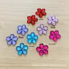 Acessórios para adereço de cabeça DIY de acrílico doméstico com furo médio em formato de flor de ameixa para atacado