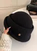 Boina de Lã Preta para Mulheres 2026 Novo Outono e Inverno Estilo Francês Hepburn Chapéu de Expatriada Chapéu de Pescador
