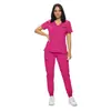 Uniformes médicos personalizados de dos piezas, uniformes dentales bordados con el nombre de la tienda, uniformes de trabajo de diseño personalizado en lotes pequeños