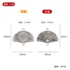 Liga de Metal de Venda Quente Transfronteiriça com Pingente de Óleo Multicor Bicolor Acessórios de Ventilador Decoração Estilo Chinês DIY Colar Brincos para Mulheres