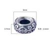 Cuentas Espaciadoras de Plata Tailandesa de 6 mm con Patrón de Hierba Tang Plata Pura S925 Vintage Mate Patrón Auspicioso Cuentas Planas Joyería DIY Pulsera Accesorios de Plata