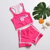 Traje de Banho Esportivo Dividido Traje de Beisebol Infantil Traje de Praia Traje de Banho para Meninos e Meninas Roupa de Banho para Fonte Termal Estudante Secagem Rápida